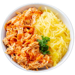 Paleo Buffalo Heat Chicken Squash Bowl